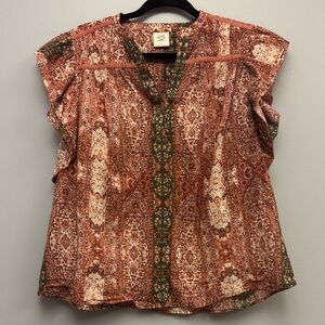 Good Hart - Elegant Multicolor Paisley Blouse